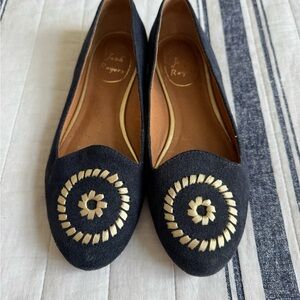 Jack Rogers Rebecca Ballet Flat - Navy Blue Suede